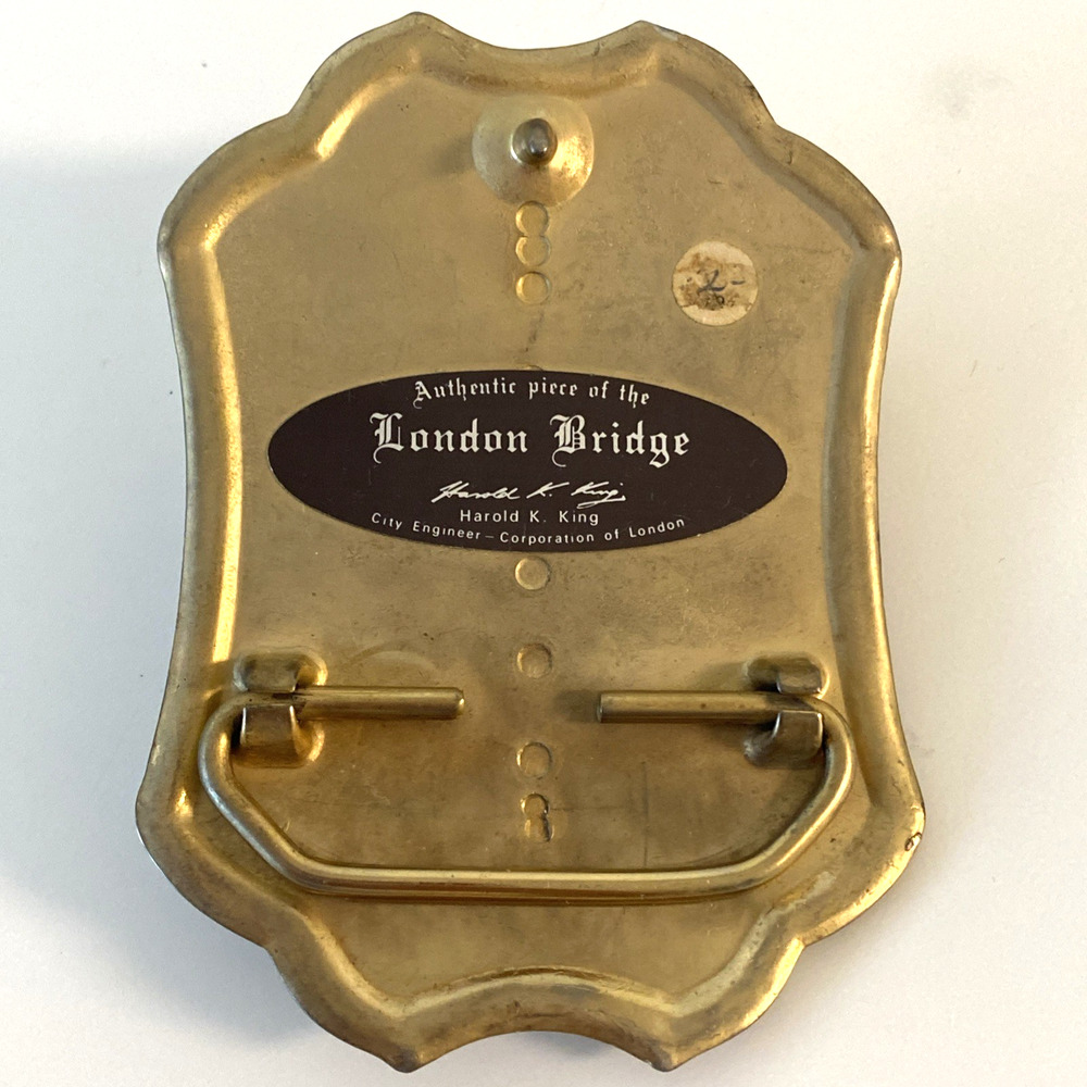 Belt Buckle Authentic Piece of the London Bridge Harold King Half Penny 1962 UK - Picture 6 of 7